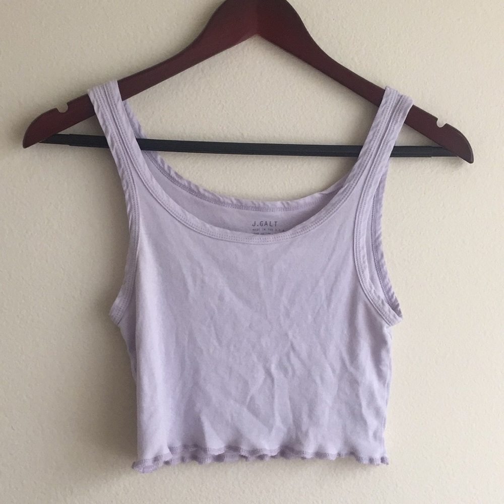 light purple brandy melville cropped tank top